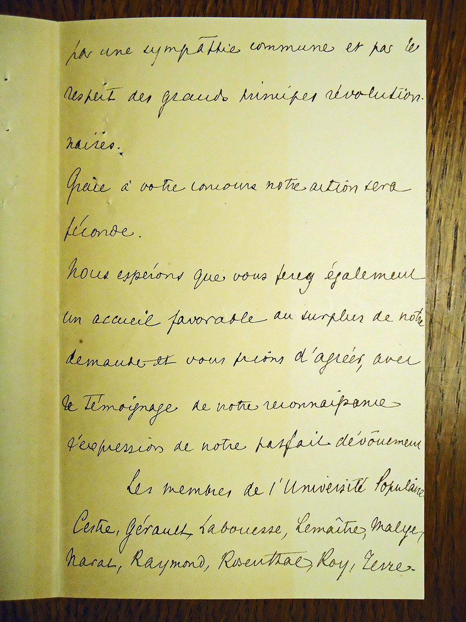 Lettre au maire de Dijon, 7 mars 1900 2