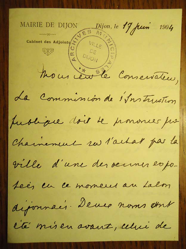 4R1-31-Lettre de Rosenthal au conservateur, 17 juin 1904 (1)
