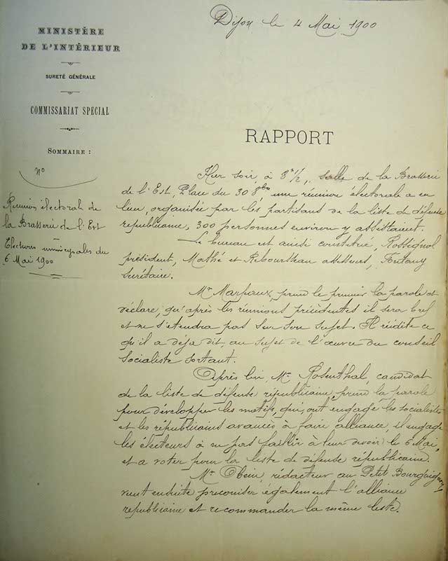 1_Rapport de police du 4 mai 1900